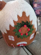 Gingerbread House LED Lighted Weighted Pillow...
