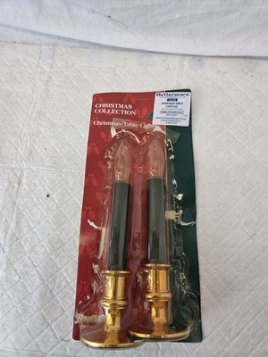 Zwei Vintage Batterie Kerzenlampen, weihnachtliche Fensterdeko