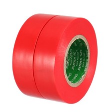 Insulating Tape 18mm x20M x 0.1mm PVC Electrical Tape Max. 600V Red 2pcs
