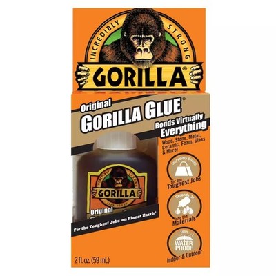 GORILLA GLUE Original 2oz 50002 Multi Purpose Waterproof Adhesive MADE IN USA