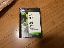 New Genuine HP Black Set of 2 Ink Cartridges deskjet HP 45