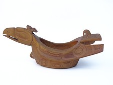 Northwest Coast Native American Indian Tlingit Carved Wood Bowl Will Dixon - JC4
