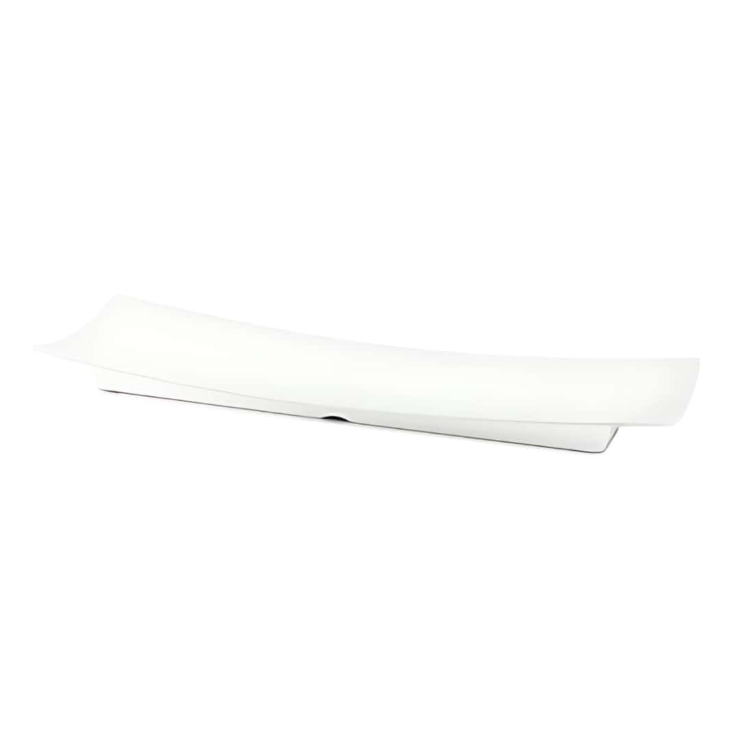 Rectangular White Melamine Sushi Tray 53x16 cm Rounded | Appetizer Plate