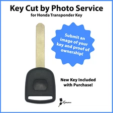 -Key Cut by Photo- Service for Replacement Honda Transponder Car Key HD113-PT