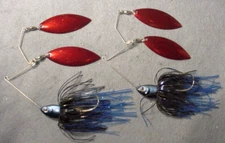 Lot fo 2 ~ Pro Assassinator Clacker 1/2 oz Spinnerbait DT-DWRR Blue Back Shad