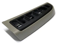 New LH Front Taupe Power Window Switch Bezel / For 03-06 Silverado Suburban Etc