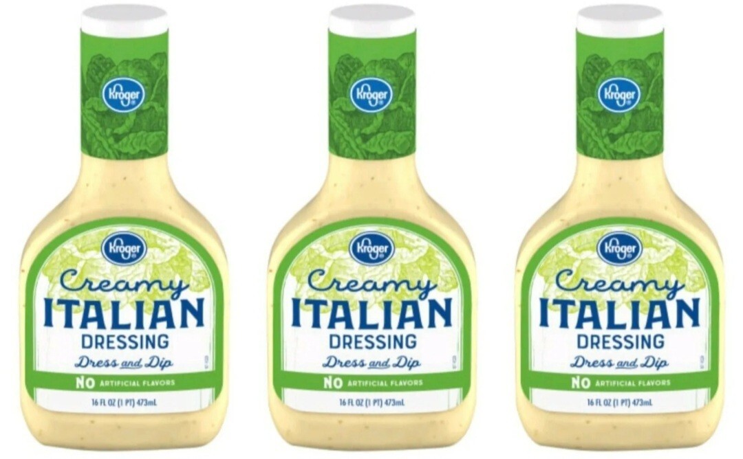 3 Kroger Creamy Italian Salad Dressing Bottles 16 oz Each Seven Seas Substitute eBay