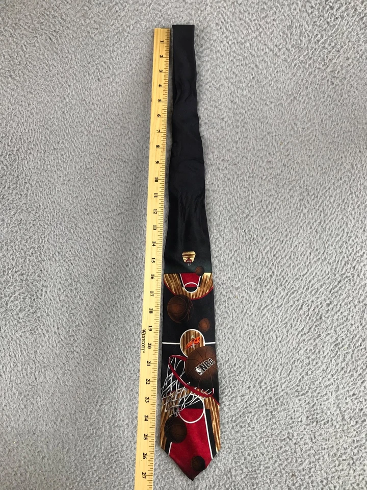 Corbata Seattle Super Sonics NBA para hombre negra 100 % seda hecha en EE. UU. logotipo clásico Foto 2 de 4