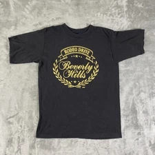 Vintage Murina T Shirt Mens L Black Rodeo Drive Beverly Hills Cotton USA Made