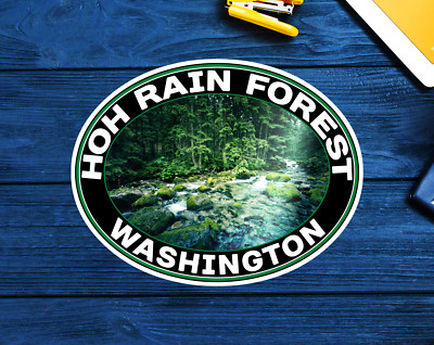 Hoh Rain Forest Olympic National Forest Decal Sticker 3.9'' Washington Vinyl