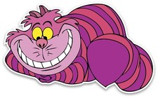 Cheshire cat Alice in wonderlanCartoon Sticker laptop wall car phone Kids