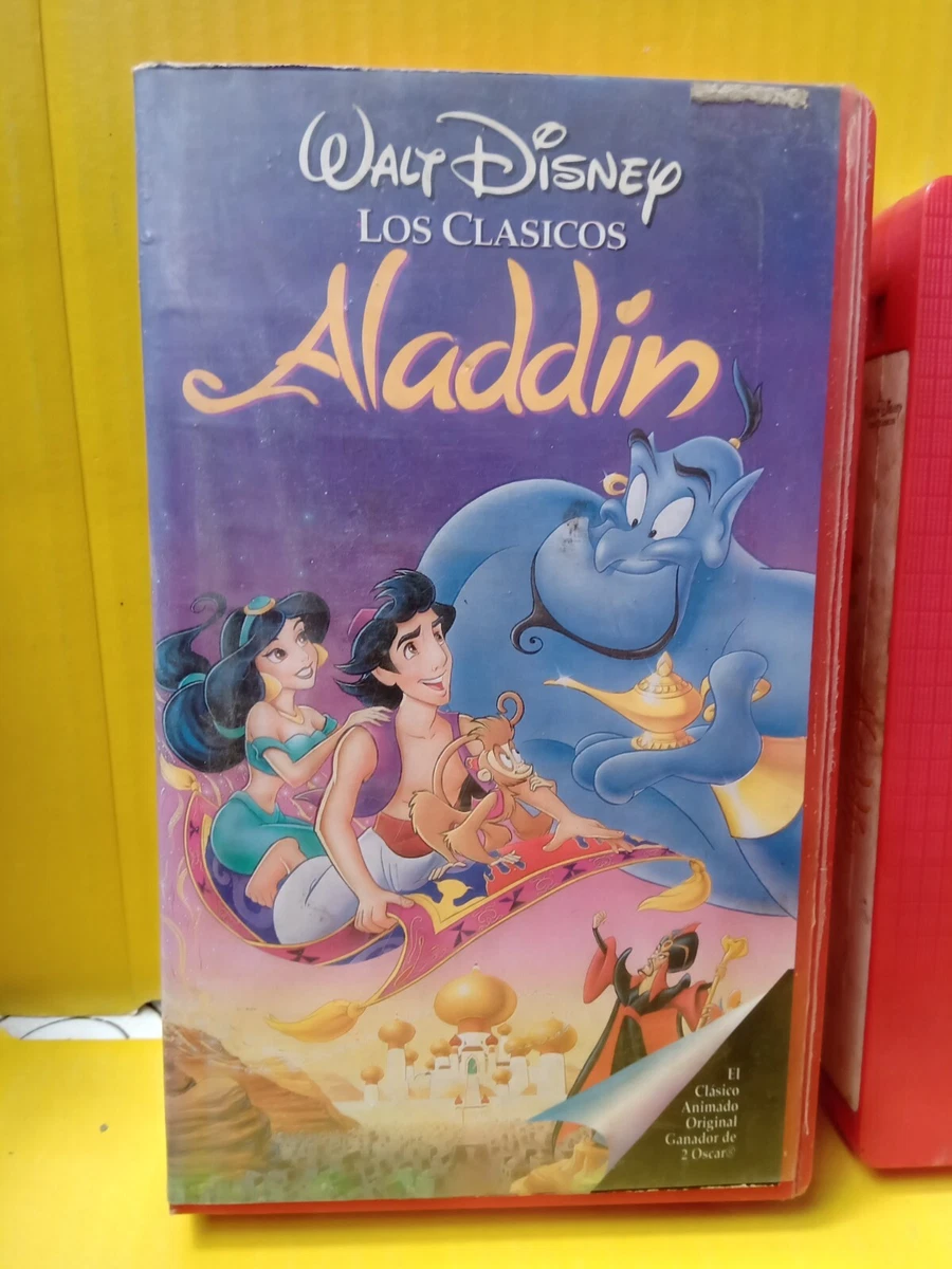 rare Vintage 90's VHS Disney ALADDIN Spanish Language PAL-N ARGENTINA