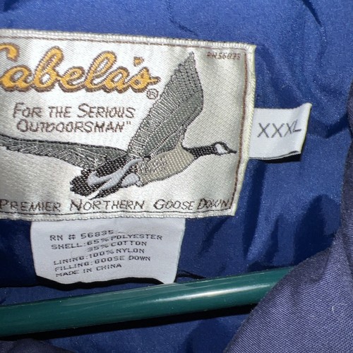 Cabela’s vest Premier Northern Goose Down Vintage 600SE Down XXXL/3XL - Picture 4 of 6