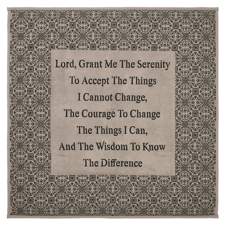 VHC Custom House preto/castanho jacquard acolchoado colo lance 34x34 serenidade oração - Imagem 2 de 4