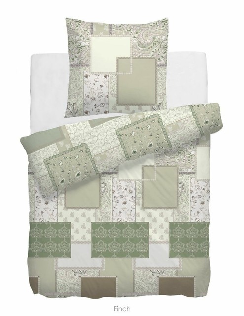 Hnl Pure Cotton Bettwasche Finch 135x200 Cm Green Gunstig Kaufen Ebay