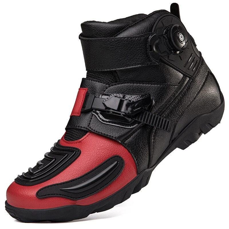 Professional Men Motorcycle Boots Motocross Off-Road Riding Biker Sports Shoes - Image 3 of 4