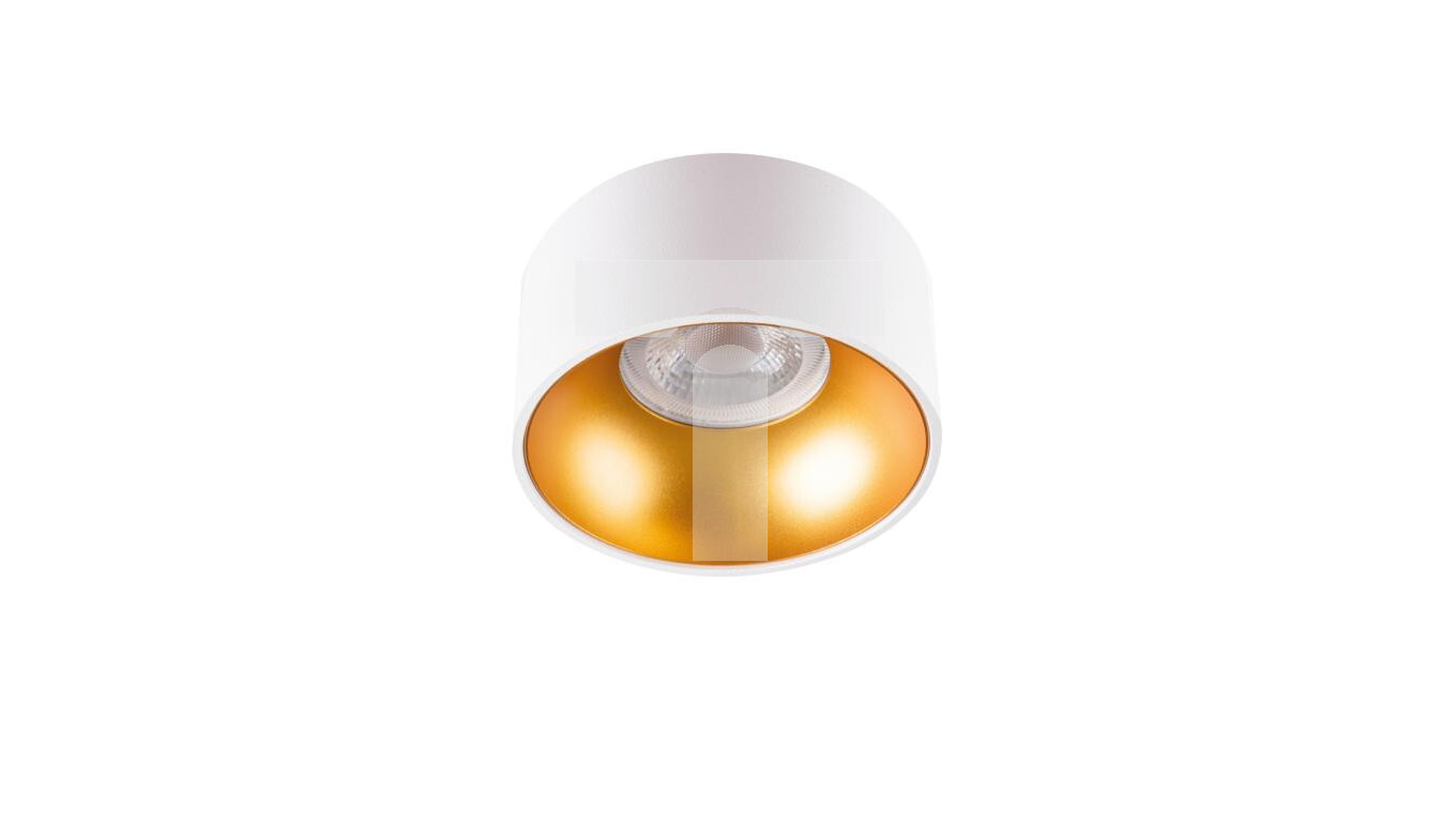 MINI RITI GU10 W/G 27576 white and gold ceiling spotlight /T2UK