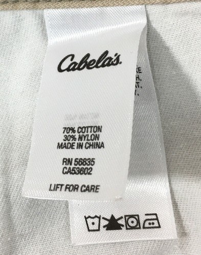 Cabela's Mens Light Green-Gray 6 Pocket Carpenter Pants Sz 38x33.5” Cotton/Nylon - Picture 6 of 8