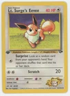 Lt. Surge's Eevee 51/132 1st Edition Uncommon Gym Challenge Pokemon Card 2000