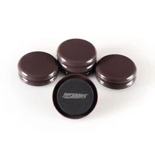 8 Pack 2-1/2" Round Reusable Furniture Sliders for Carpet Moving Brown