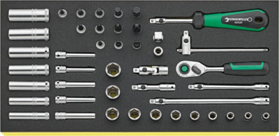 Stahlwille Quick Release 1/4'' Ratchet Metric Socket Set 44 PC 96830366
