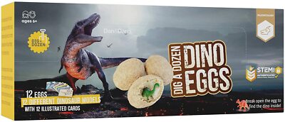 Dig A Dozen Dino Eggs Dig Kit - Break Open 12 Dinosaur Models