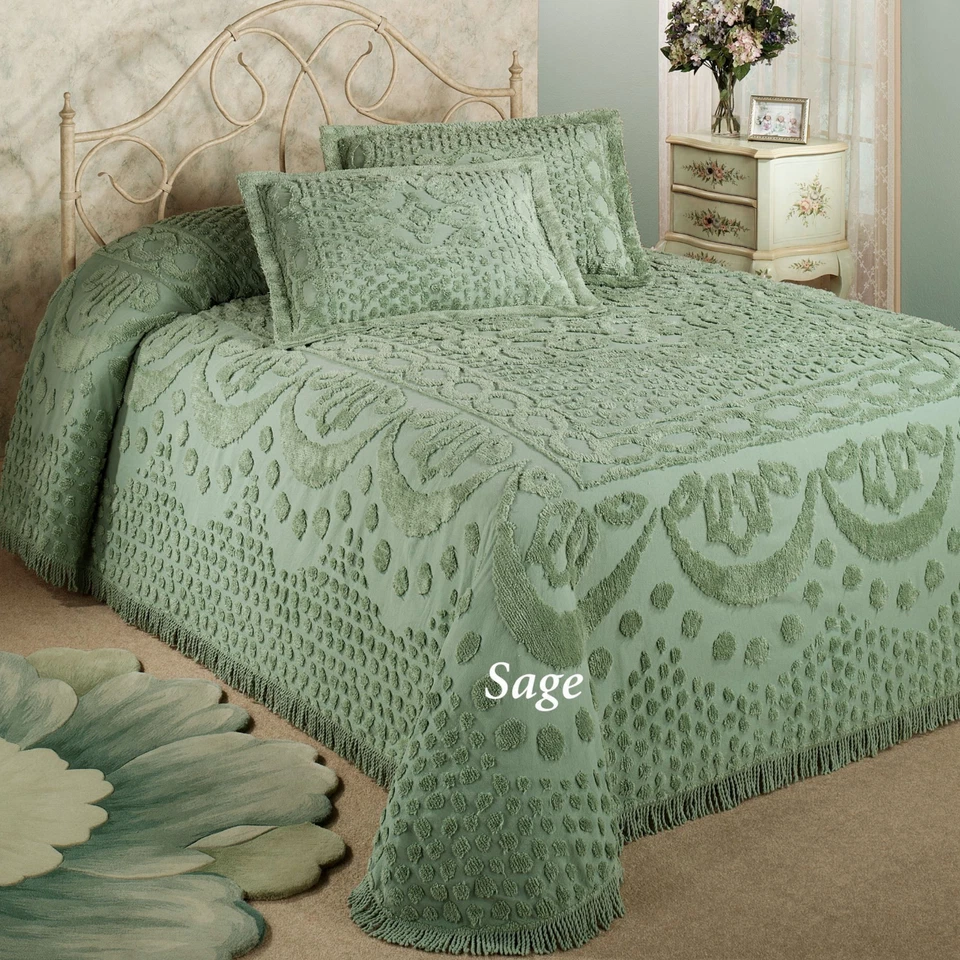 Kingston Pastel Tufted Chenille Bedspread - Image 2 of 3