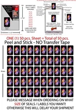 ONE TOUCH STICKERS PANINI COLOR BLAST DECALS  50 pcs. 9 SIZES COLOR BLAST LABELS