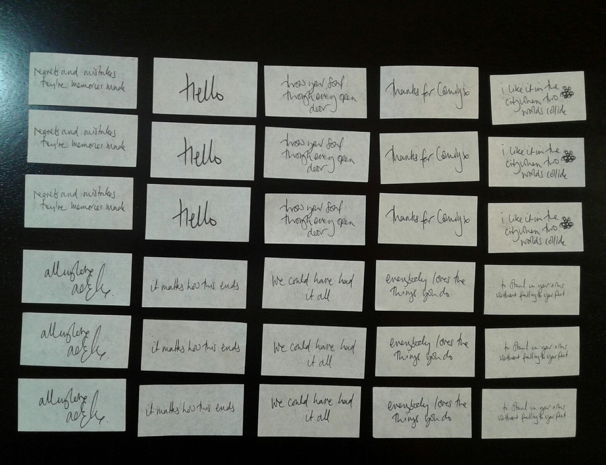 Adele 2016 Tour Concert Confetti 30 Pieces 3 Full Sets | eBay