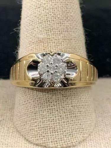 Mens diamond hotsell rings ebay