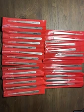 25 Pcs - DuraTool D00338 Precision Tweezers (Stainless Steel)