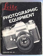 Leitz LEICA PHOTOGRAPHIC EQUIPMENT Catalog 43 Vintage Manual Camera Guide Book
