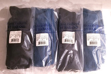 Lot of 4- 2 Pair HABAND Healthrite Walking Black  Blue Socks Size Medium 84890
