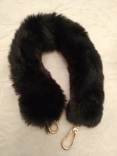 Faux Fur Black Top Handle Strap 40cm For Neonoe Bucket Classic Flap Handbags