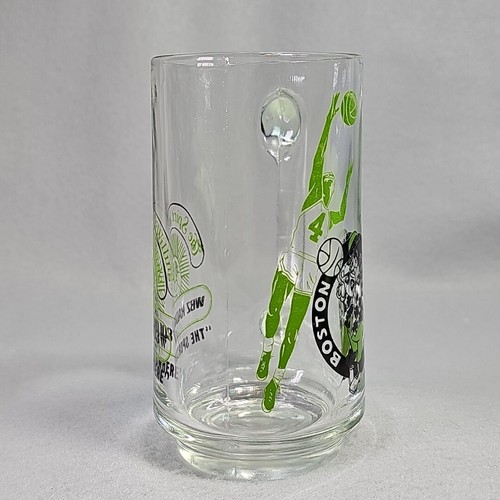 Vintage 1960s-70s Boston Celtics Basketball #4 Barware Glass Mug WBZ Radio 103 - Picture 3 of 8