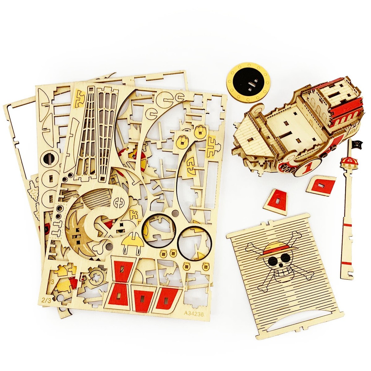 One Piece Thousand Sunny Pirate Ship Wooden 3D Puzzle