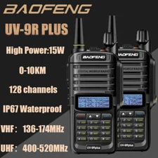 15W BAOFENG UV-9R PLUS VHF UHF WALKIE TALKIE DUAL BAND HANDHELD TWO WAY RADIO US