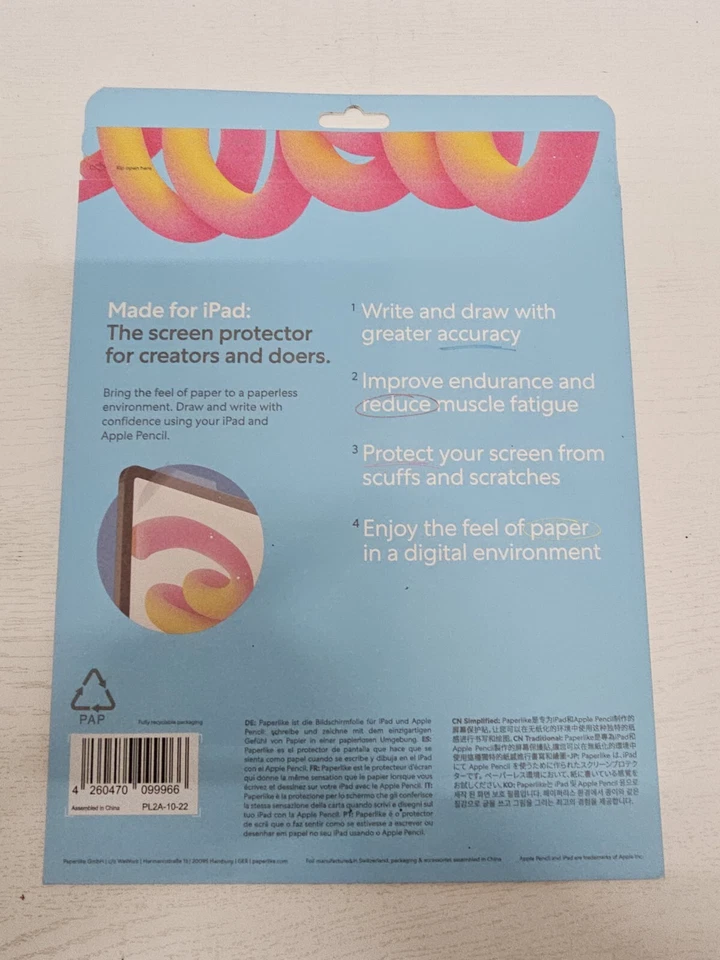 Paperlike iPad Screen Protector (2 pieces) iPad 10.9" 10th Gen (2022) - New - Image 3 of 3