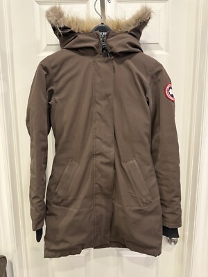 Canada Goose Victoria Parka 3037L - Women s 2XS - Brown - Excellent Condition