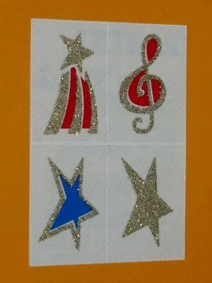 AUTOCOLLANT PANINI STICKERS 1987 ETOILES FETE CLE DE SOL MUSIQUE - Photo 1/2