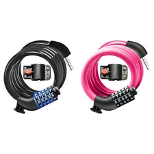 5 Digit Password Bicycle Lock Cable Lock Bike Lock Resettable Combination Code