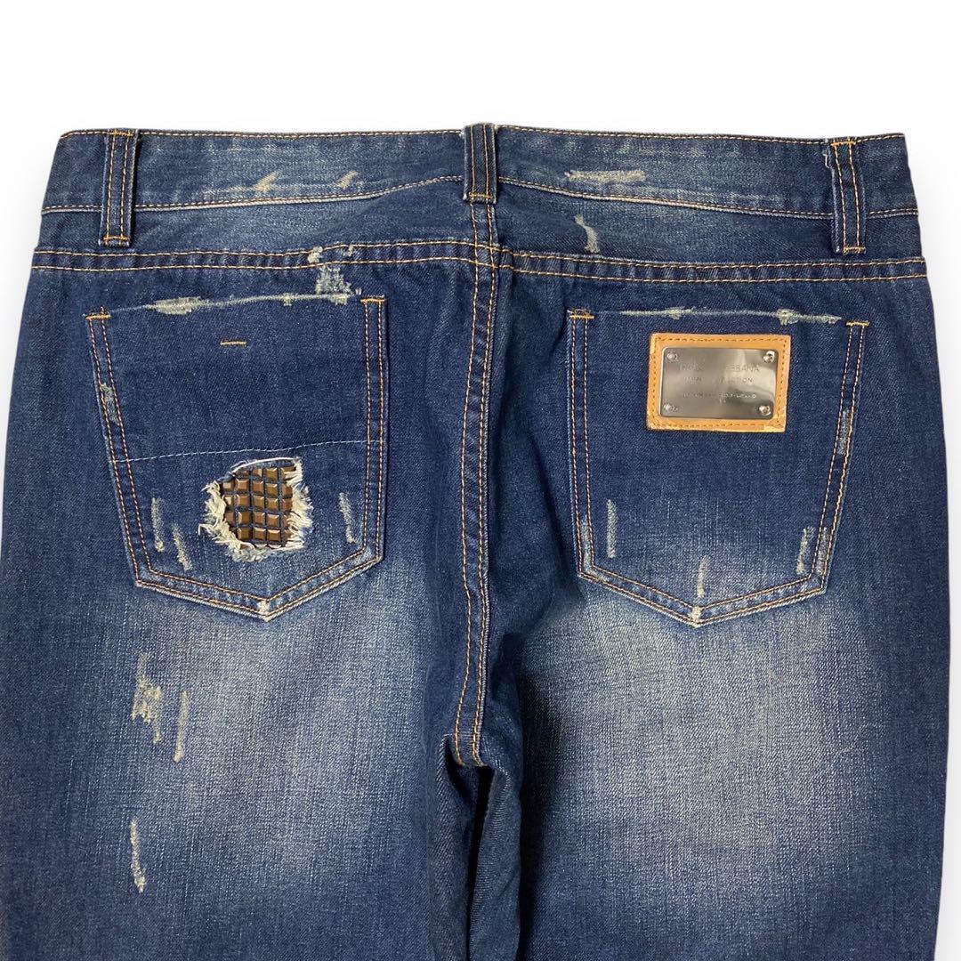 Dolce&Gabbana Men 2XL 00S Archive Studded Layered Denim