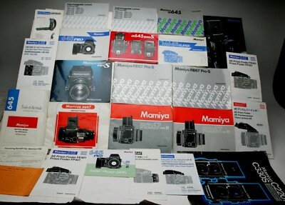 24+ Original Manuals For Mamiya Cameras & Accessories. See Picture.
