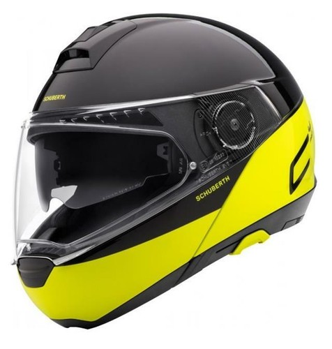 CASCO MOTO MODULARE SCHUBERTH C4 PRO NERO/GIALLO SWIPE YELLOW | eBay