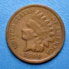 1909 Indian Head Cent Penny ~ VG VERYGOOD ~ US Type Coin Collectible