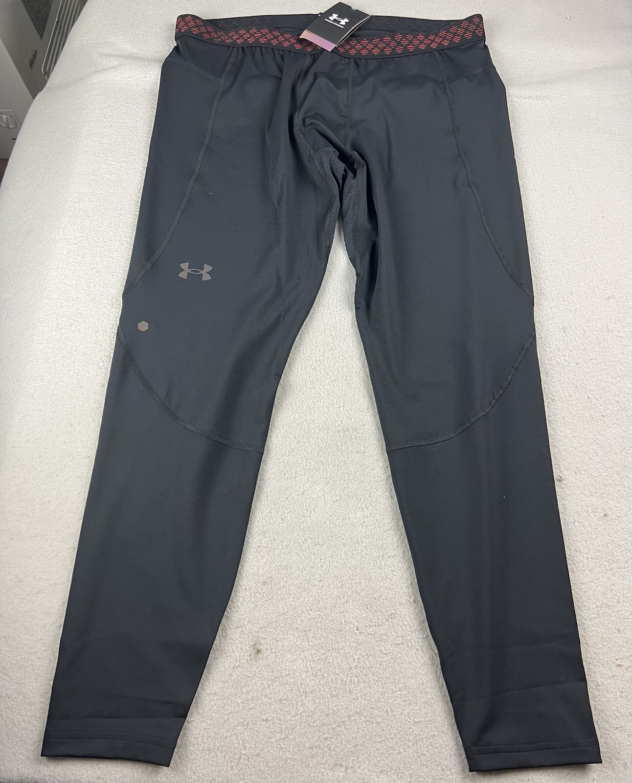 UNDER ARMOUR Men’s Rush Heatgear 2.0 Black Leggings Size 2X-Large New With Tags