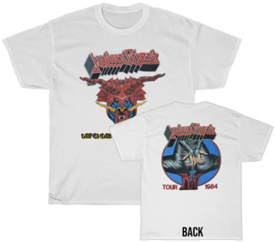 Judas Priest Tour 1984 Defenders of the Faith Shirt Double Sided