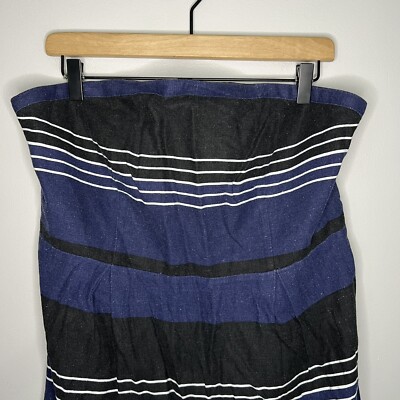 knee length dresses for ladies Brown Printed Linen-Blend Bandeau Evie Midi Dress main image 1
