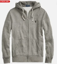 Mens Polo Ralph Lauren Hoody Hooded Full Zip Sweatshirt Jacket New With Tags