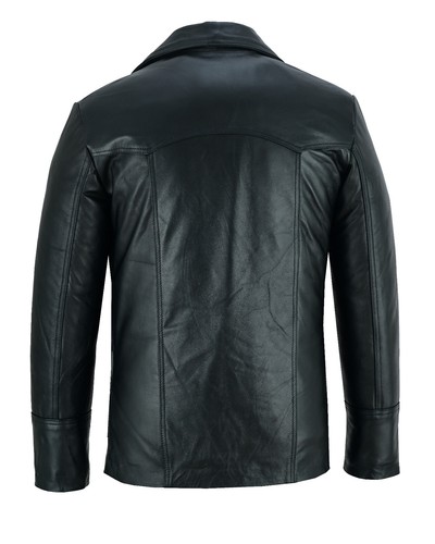Chaqueta de Cuero Brad Pitt Club de la Lucha Bkack Moda Blazer Tyler Durden - Imagen 3 de 6